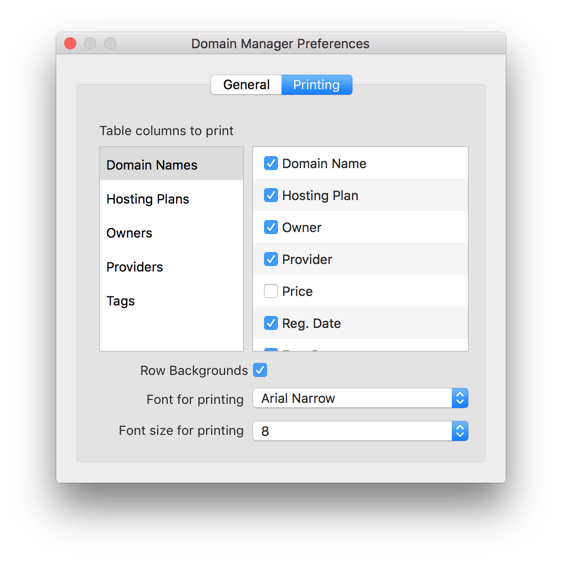 Domain Manager Nyomtatás